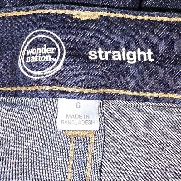 Wonder Nation Slim Girls Size 6 Stretch Denim Blue Jeans (C2) - Picture 5 of 6